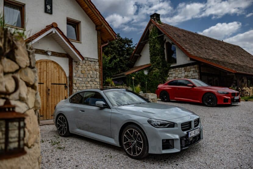 2023 BMW M2 Toronto Red And Brooklyn Grey Star In Countryside Photo Shoot