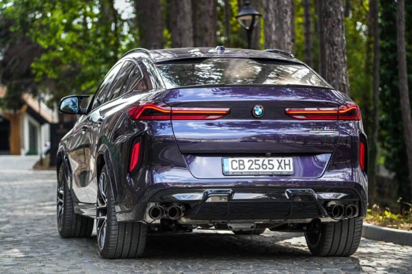 The rear-end of the BMW X6 M