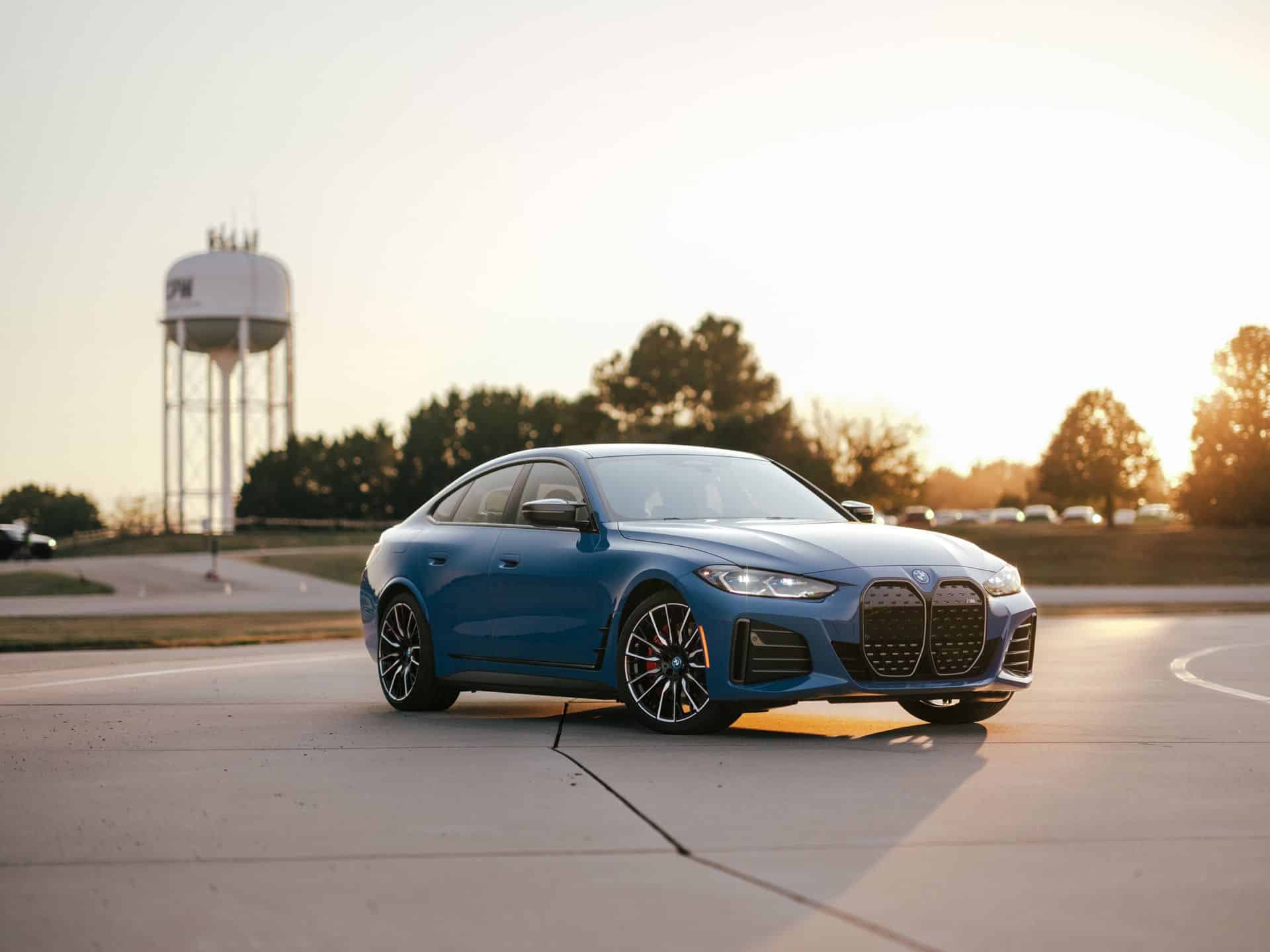 BMW i4 M50 in Violet Blue color