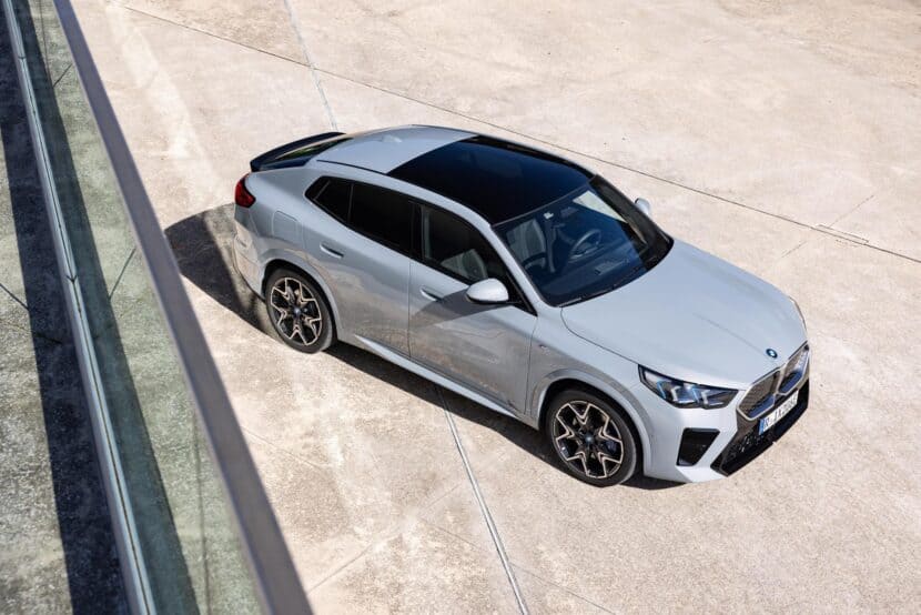 BMW iX2 in Brooklyn Grey - top down view