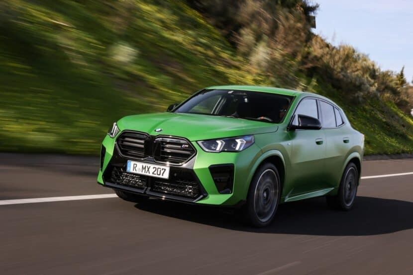 X2 M35i in green, front three-quarters
