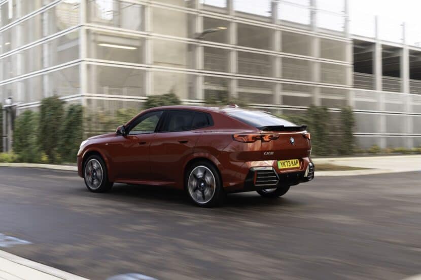 2025 BMW X2 in red driving through the UK