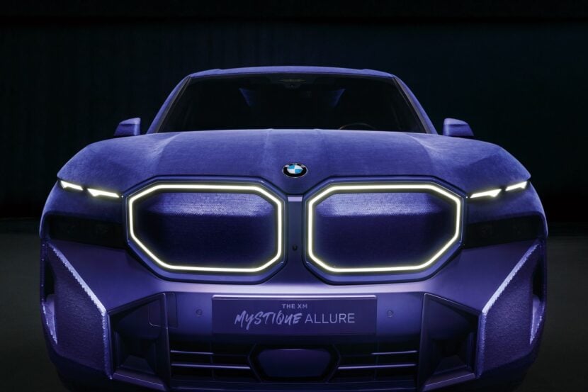 BMW XM Mystique Allure in Actual Purple Velvet Material