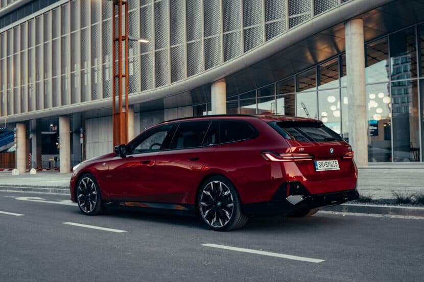 BMW i5 M60 Touring in Fire Red