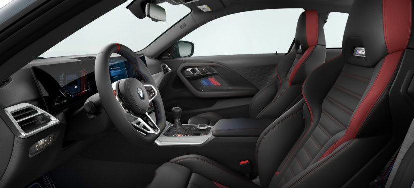 2025 BMW M2 interior with red