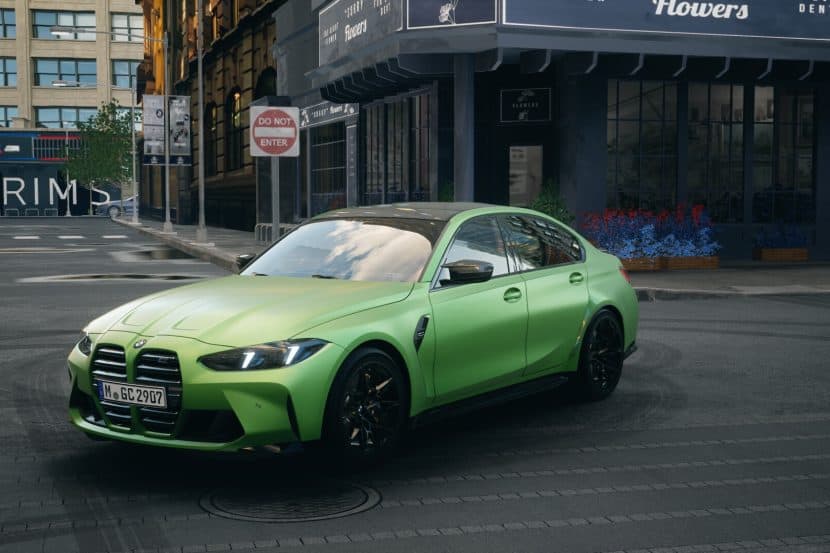 2025 BMW M3 Flaunts Frozen Tampa Bay Green Matte Paint