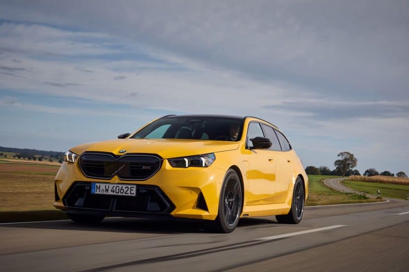 2025 BMW M5 Touring Speed Yellow front view