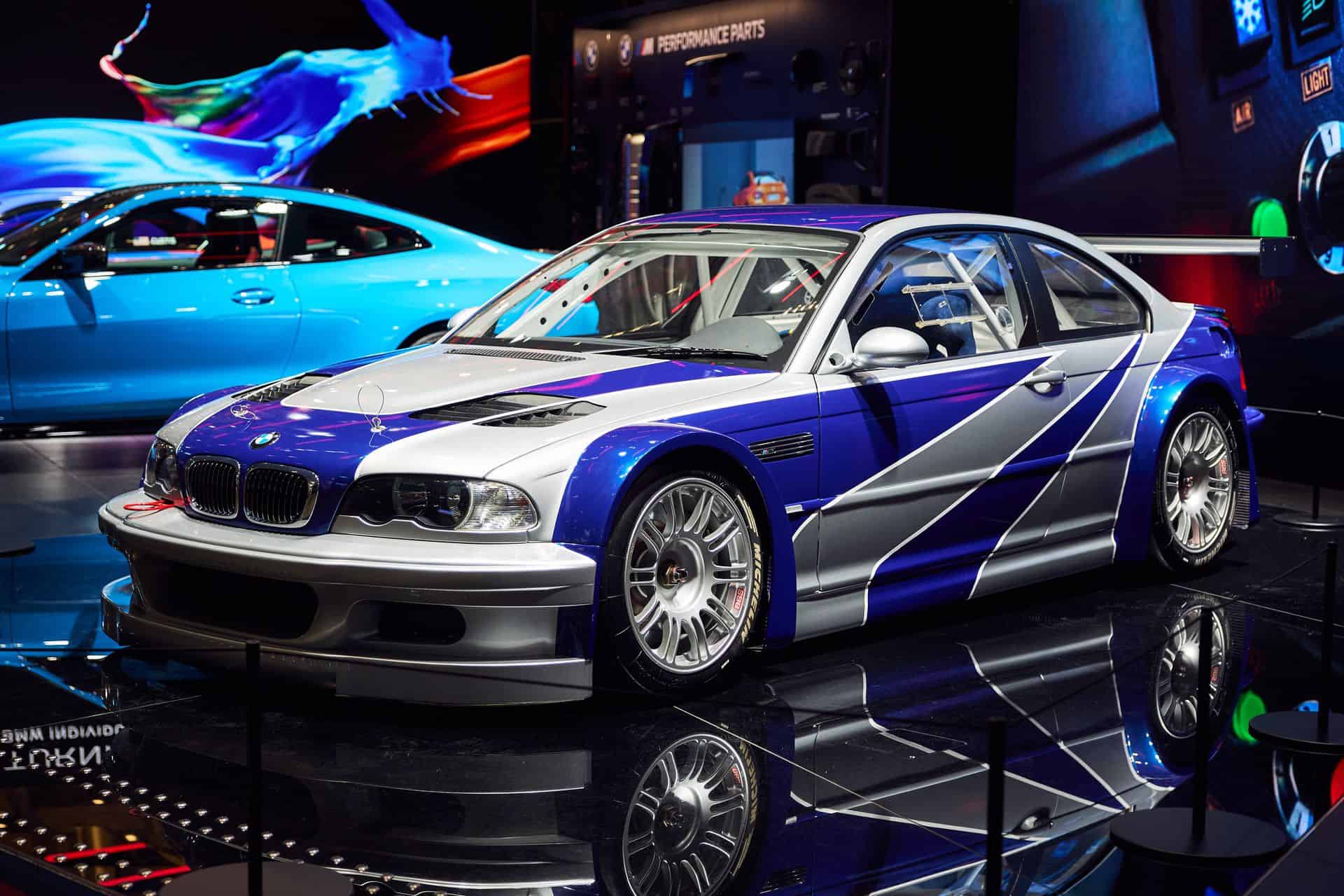 BMW M3 GTR displayed at the BMW Welt