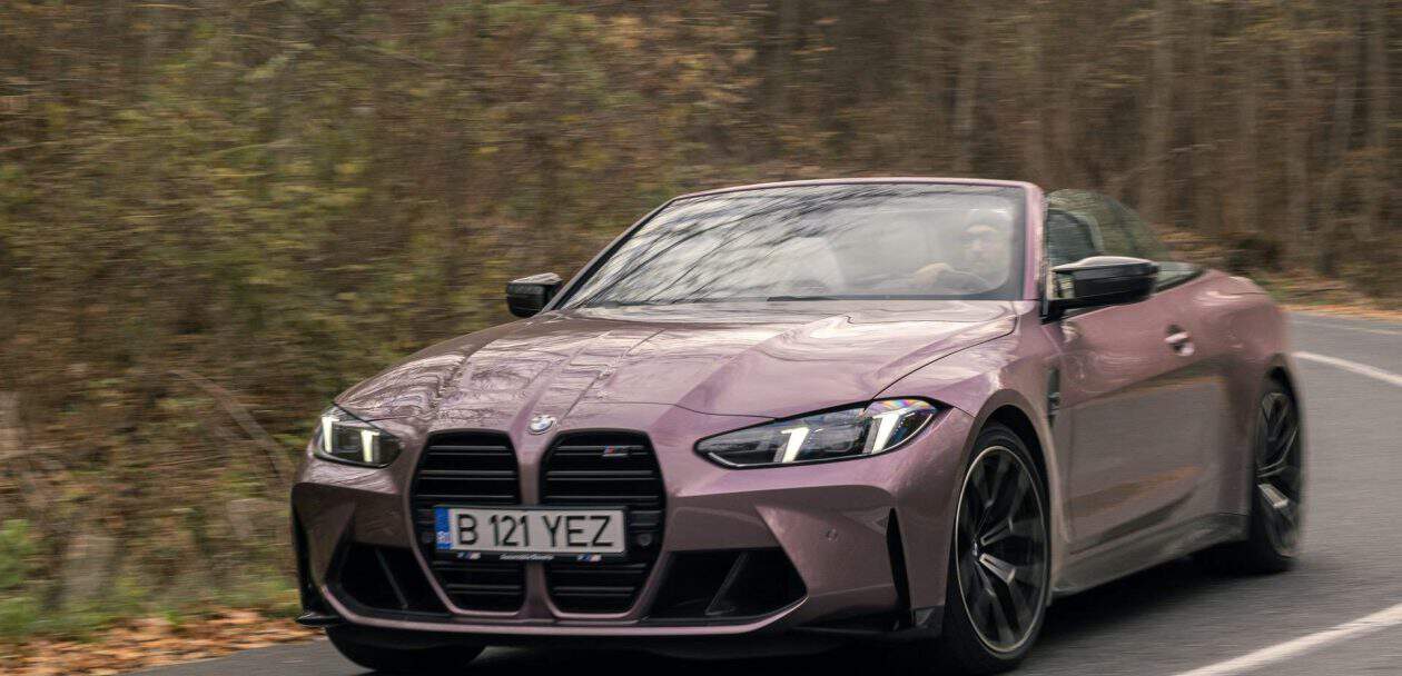 2026 BMW M4 Competition Convertible front view — subject of limited battery cable recall