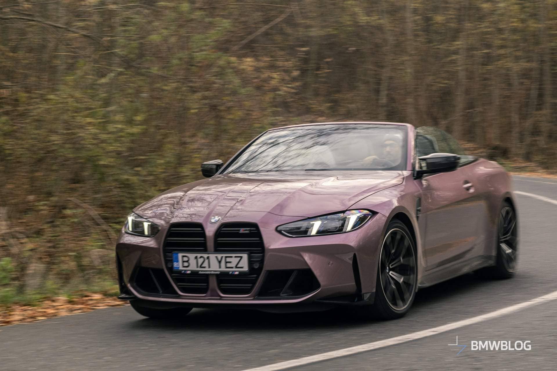 2026 BMW M4 Competition Convertible front view — subject of limited battery cable recall