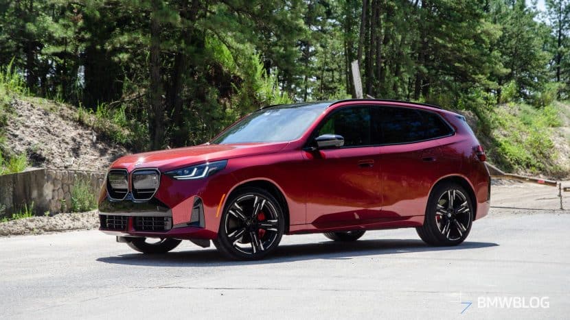 2025 BMW X3 M50 FIRE RED REVIEW 03 2025 BMW X3 M50 FIRE RED side view