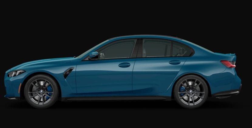 2026 BMW M3 G80 in Laguna Seca Blue on new configurator screen