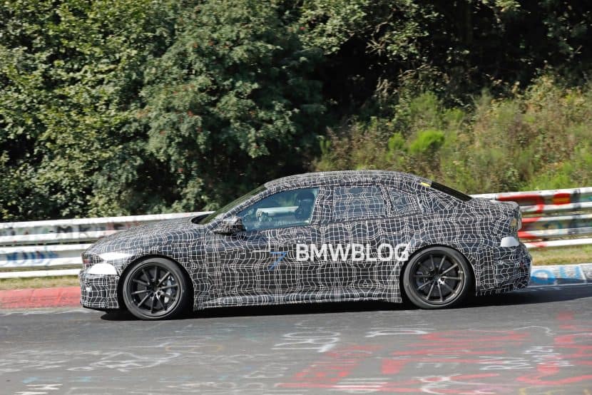 2027 BMW M3 ELECTRIC ZA0 TESTING NURBURGRING showing its wheels and tires