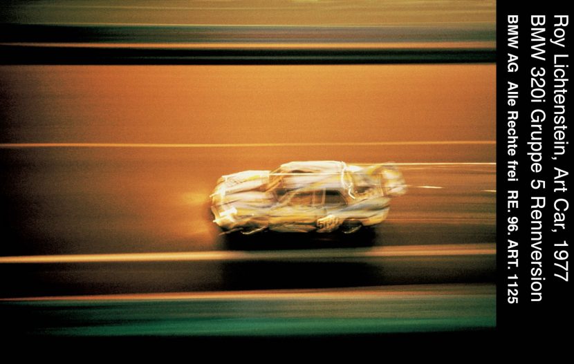 BMW 320 GROUP 5 ART CAR ROY LICHTENSTEIN LE MANS 1977 racing on the track