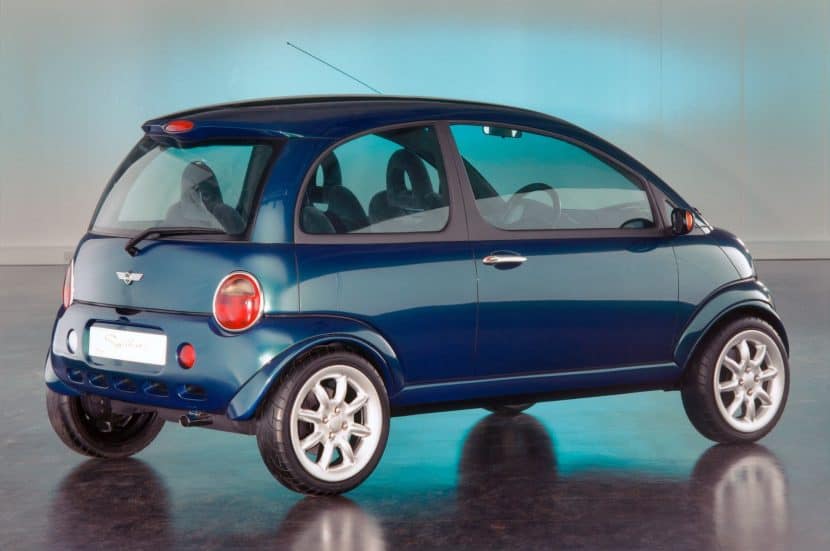 Rear view of the 1997 MINI Spiritual Concept with rear-engine layout