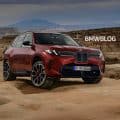 2027 BMW X5 RENDERING in VEGAS RED color showing the front-end