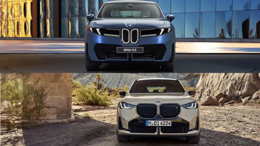 BMW IX3 VS BMW X3 FRONT BMW IX3 VS BMW X3 FRONT