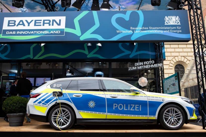 BMW i5 Police Car Spotted in Munich During IAA 2025