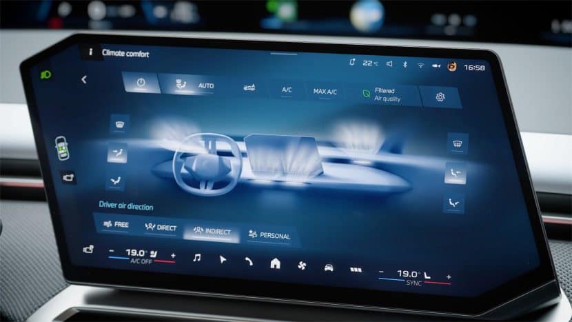 The airflow controls are now digital in the new BMW iDrive X