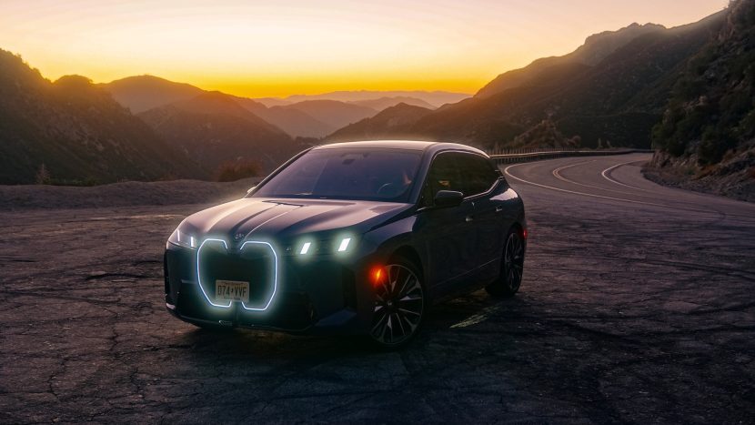 2026 BMW IX M70 REVIEW 04 2026 BMW IX M70 with glowing headlights