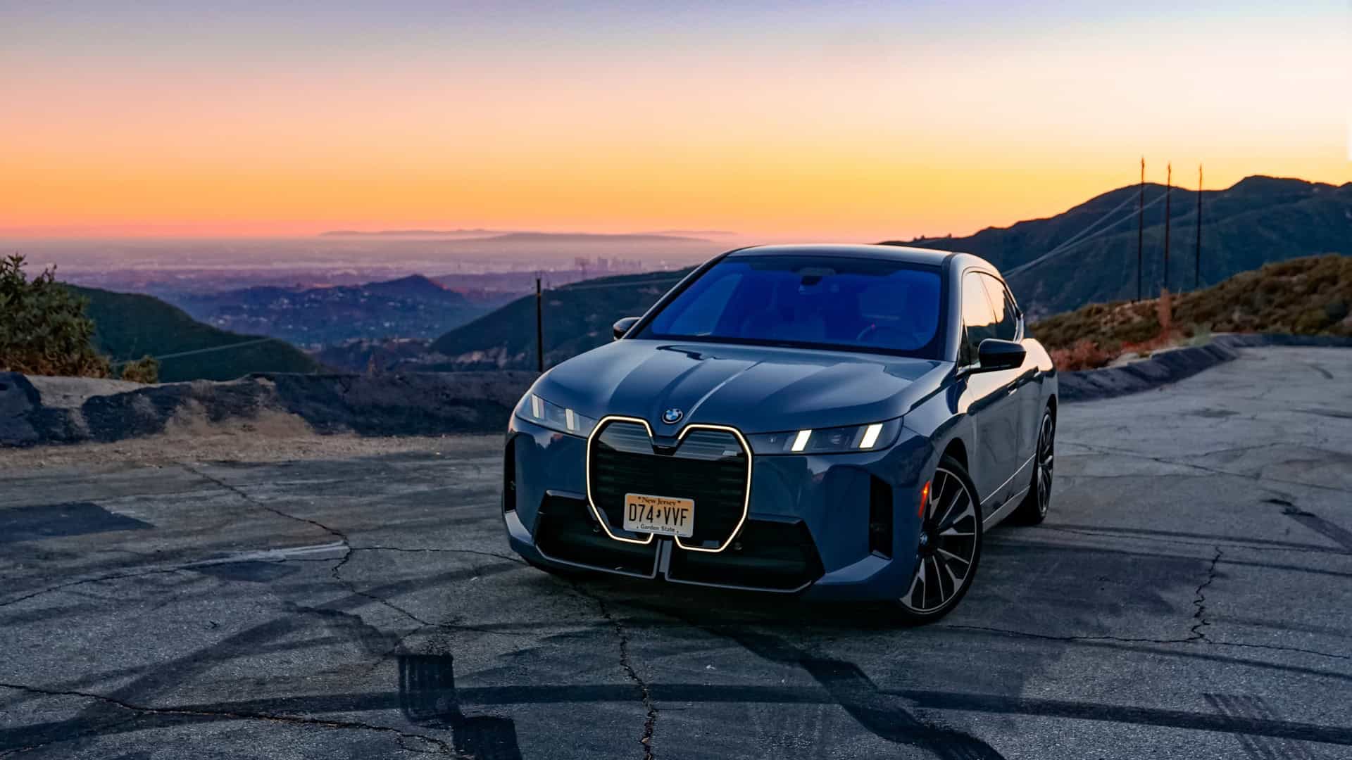 2026 BMW iX M70 front view showing new headlights and grille