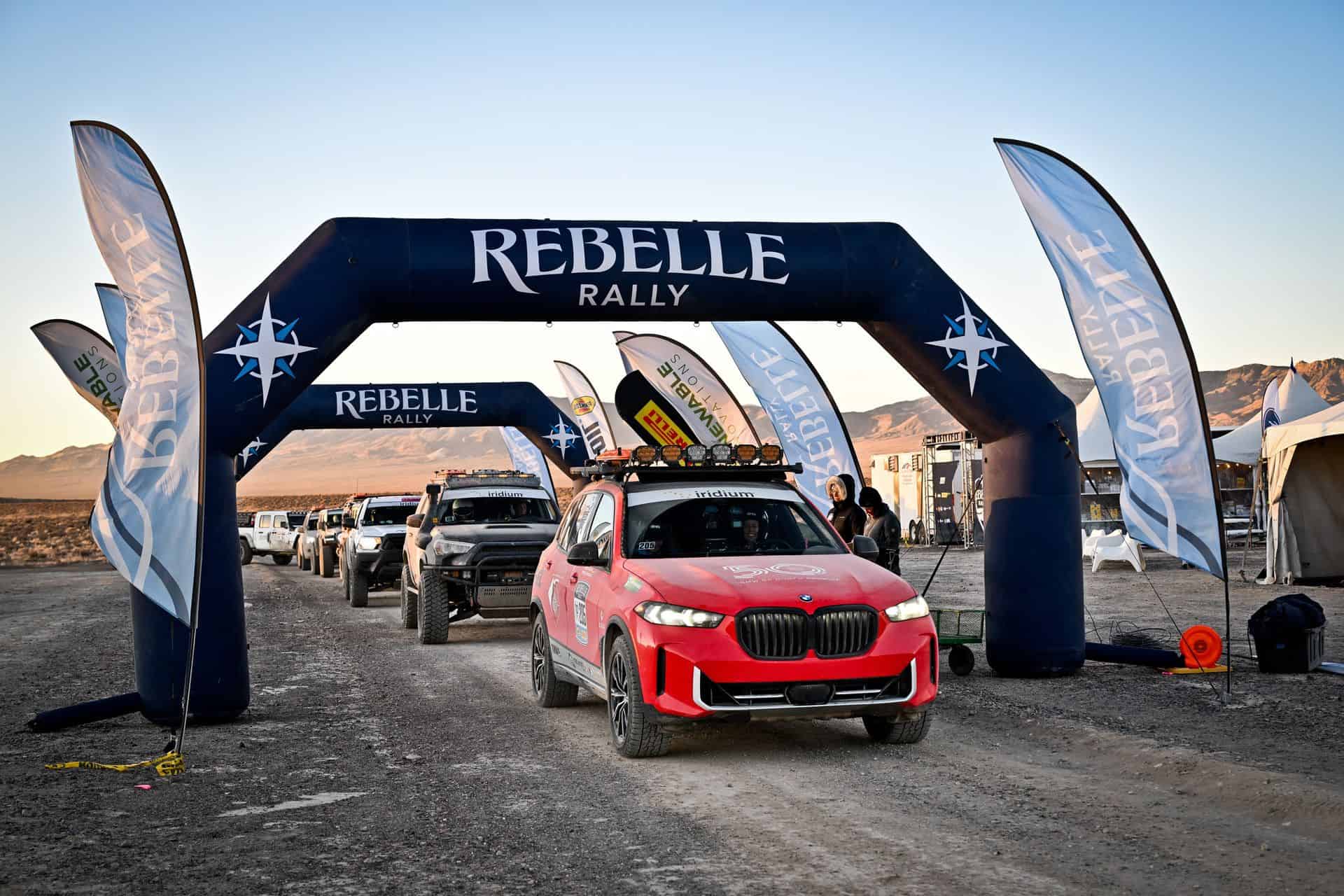 BMW X5 xDrive40i competing in the 2025 Rebelle Rally across California and Nevada desert