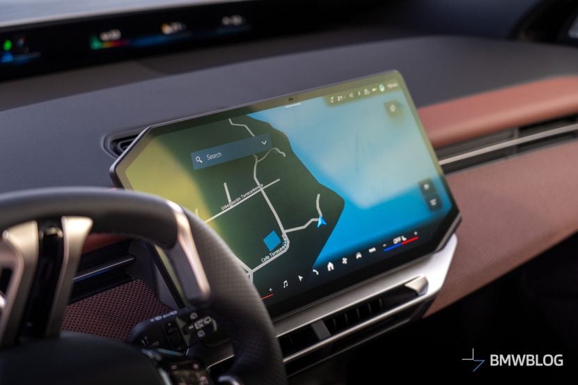 2025 BMW IX3 SPACE SILVER showing the center display