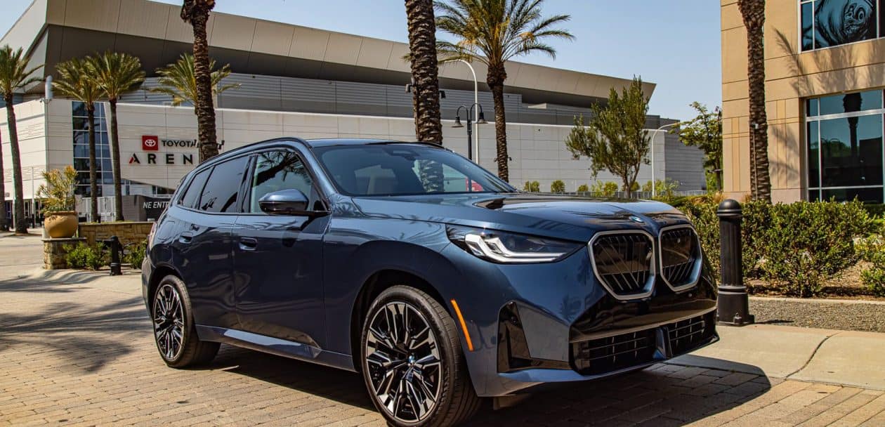 2026 BMW X3 30 in Blue exterior front three-quarter view