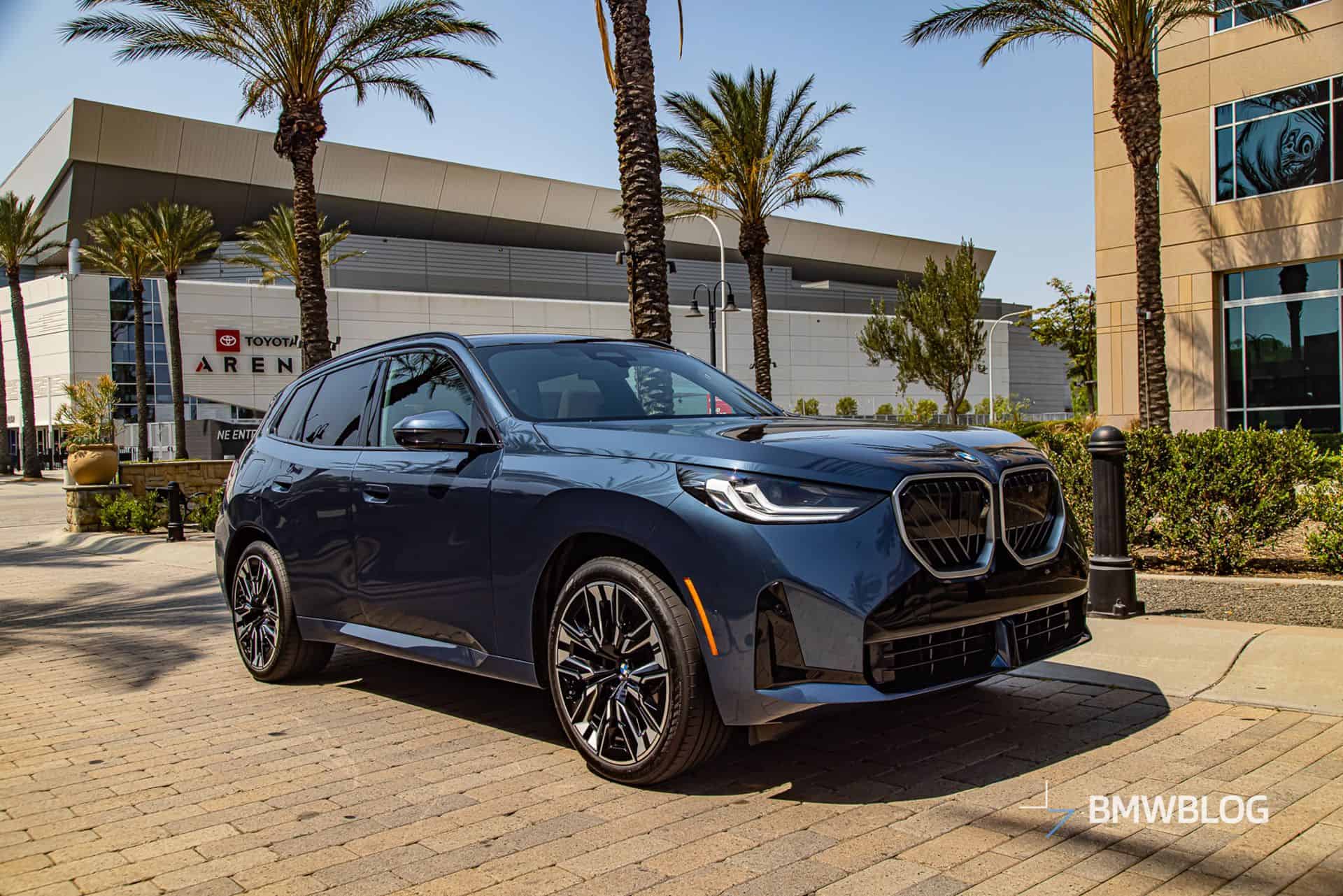 2026 BMW X3 30 in Blue exterior front three-quarter view