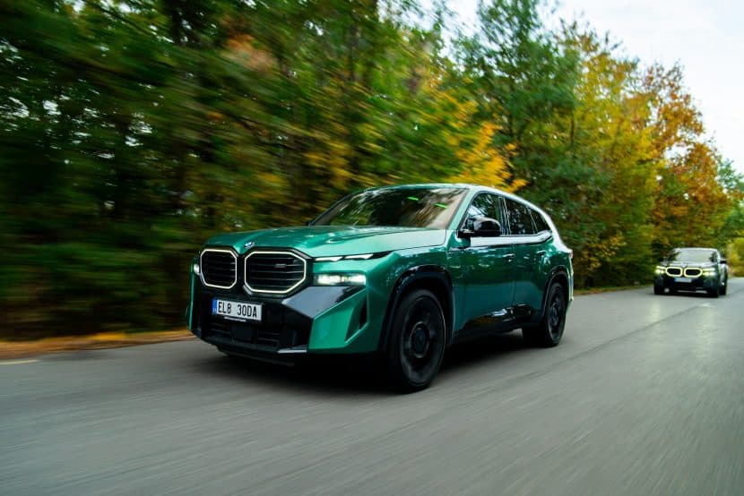 BMW XM driving on the road