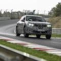 BMW iX3 long-wheelbase prototype testing at the NĂĽrburgring.