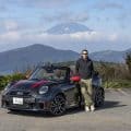 MINI COOPER JCW Convertible in front of Mt. Fuji