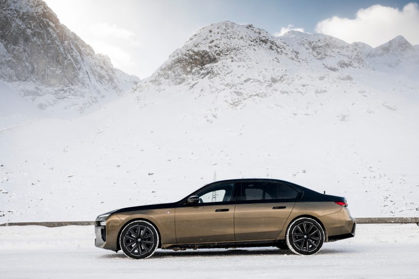 Two-Tone BMW 7 Series 740d Poses In A Winter Wonderland