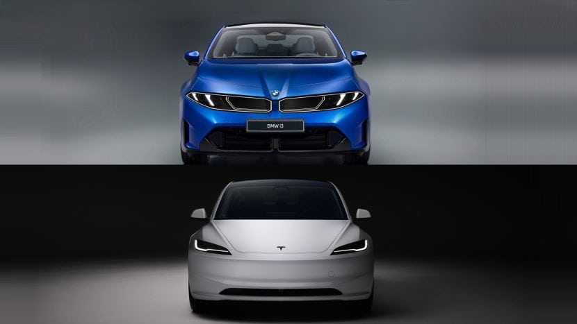 FRONT COMPARISON I3 VS MODEL 3