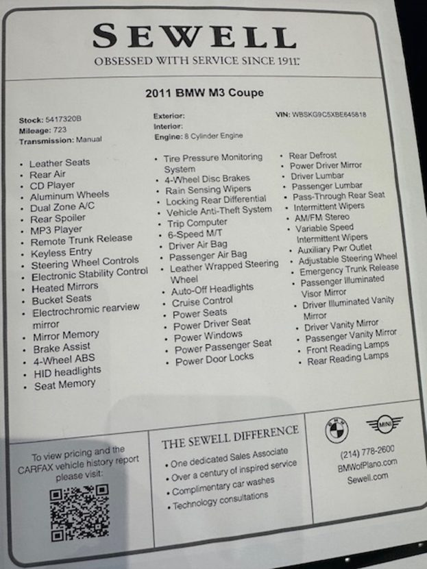 2011 BMW M3 LOW MILES 03