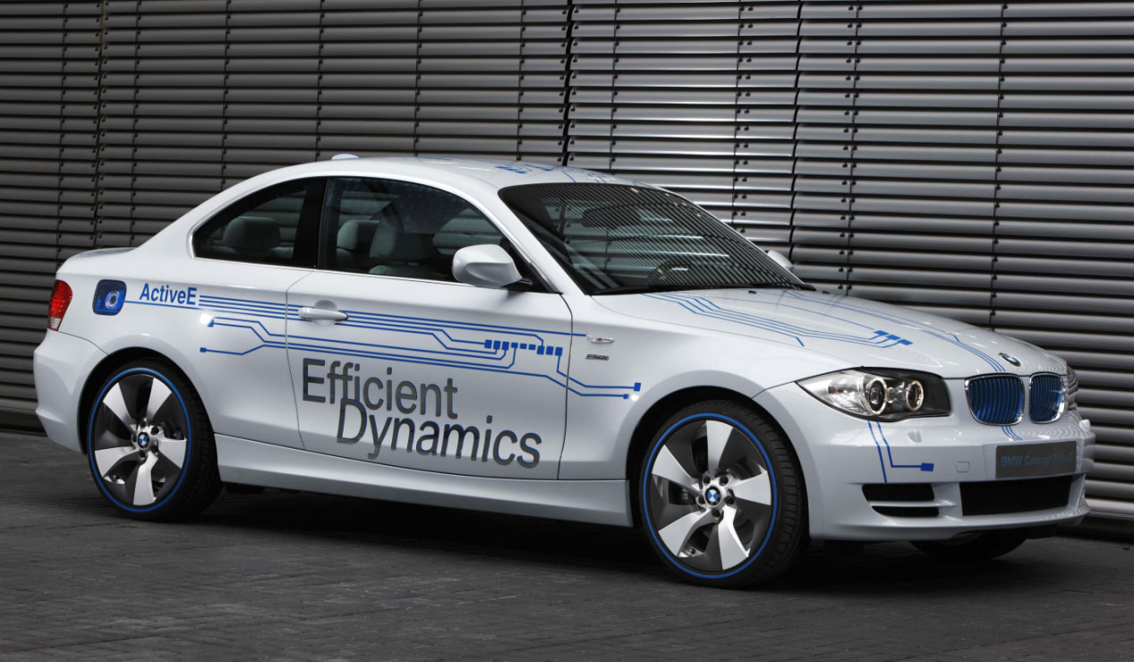The BMW ActiveE electric car based on the 1 Series Coupe