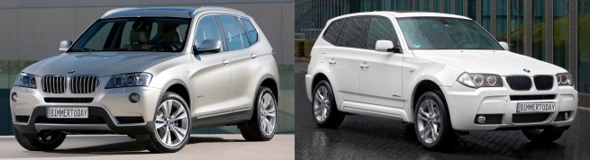 BMW-X3-F25-vs-X3-E83-Front2