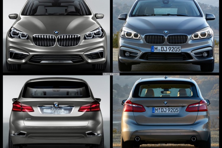 Photo Comparison: BMW 2 Series Active Tourer vs BMW Concept Active Tourer