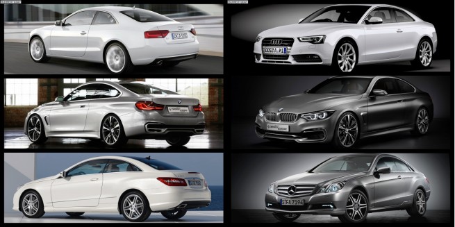 Bild-Vergleich-BMW-4er-Audi-A5-Mercedes-E-Klasse-Coupe