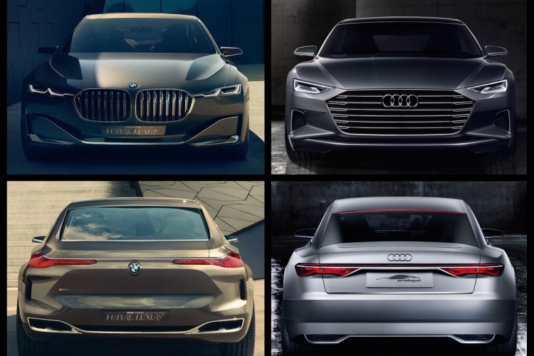 Photo Comparison: Audi Prologue Concept vs BMW Vision Future Luxury