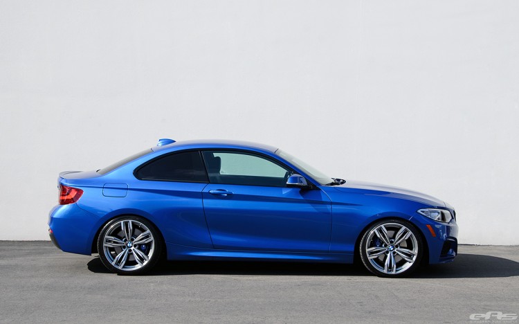 Estoril Blue 228i Lowered On H&R Sport Springs