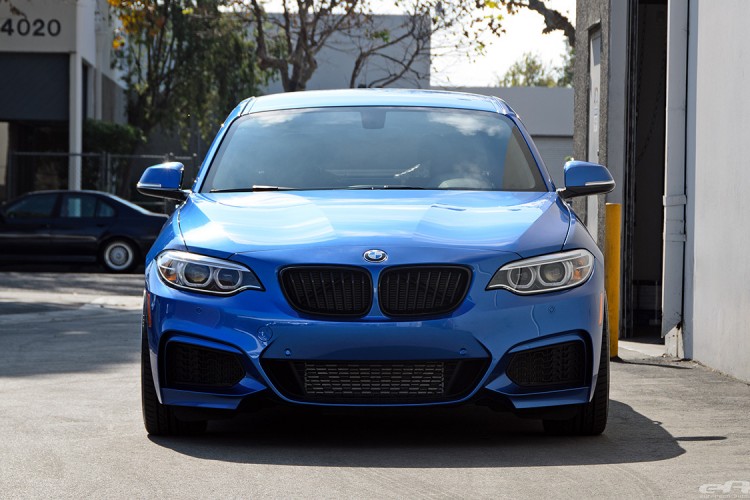 Estoril Blue 228i Lowered On H&R Sport Springs