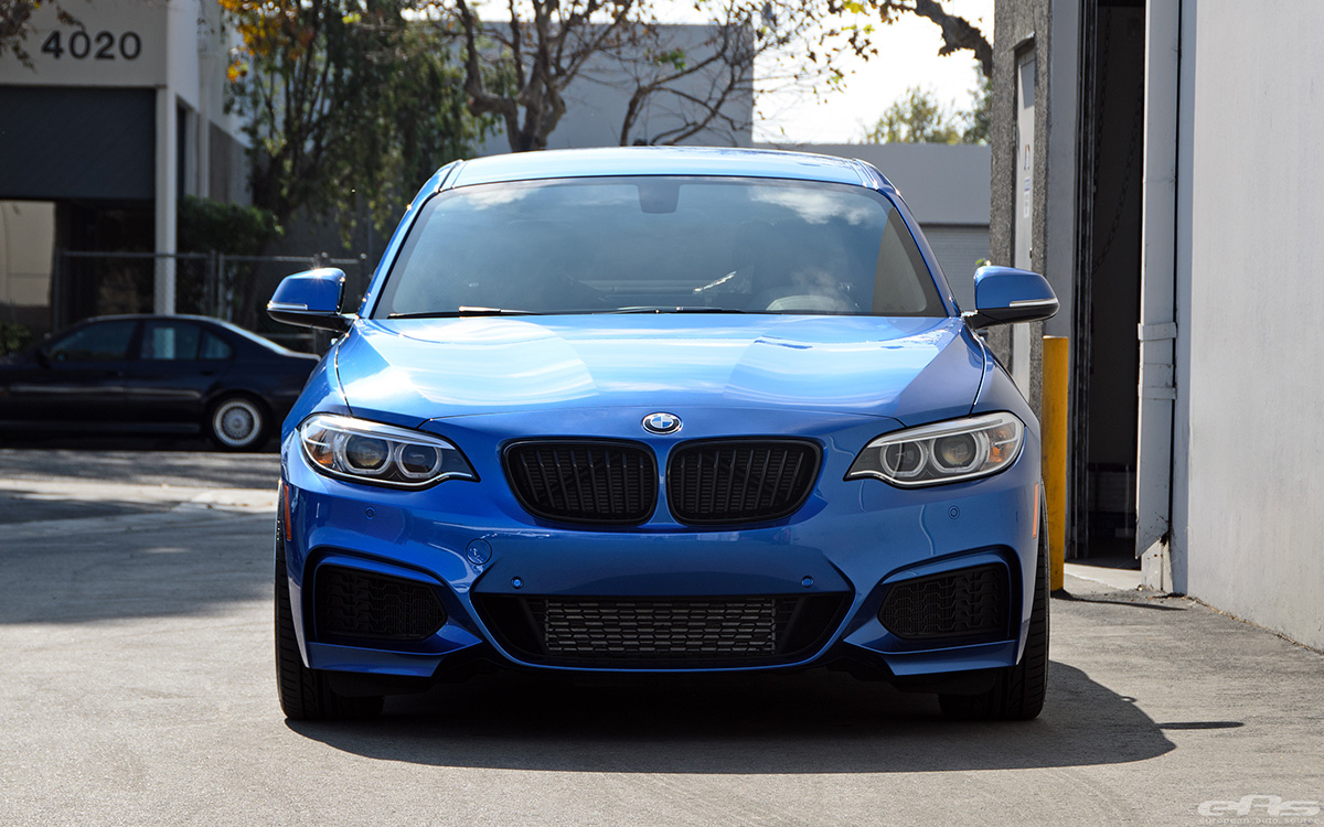 Estoril Blue 228i Lowered On H&R Sport Springs