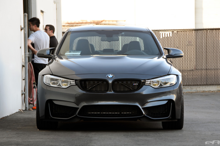 Mineral Gray BMW F80 M3 With Spacers Installed