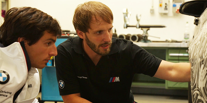 Race driver Bruno Spengler (left) and Bernd Barbisch.