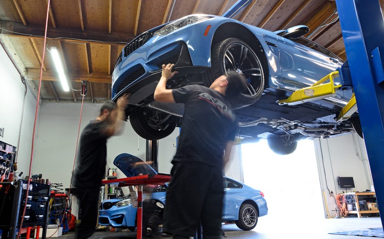 Yas Marina Blue BMW M4 With M-Performance Parts