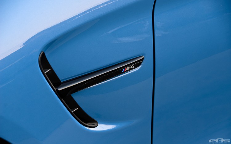 Yas Marina Blue BMW M4 With M-Performance Parts