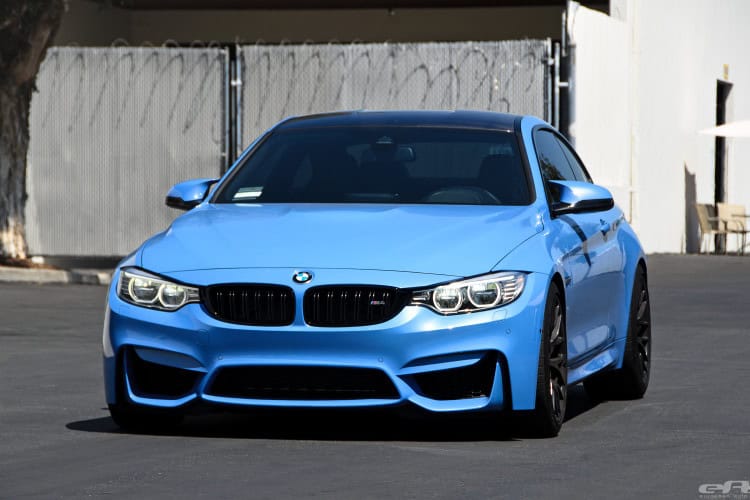 Yas Marina Blue BMW M4 On Matte Black GTS Wheels