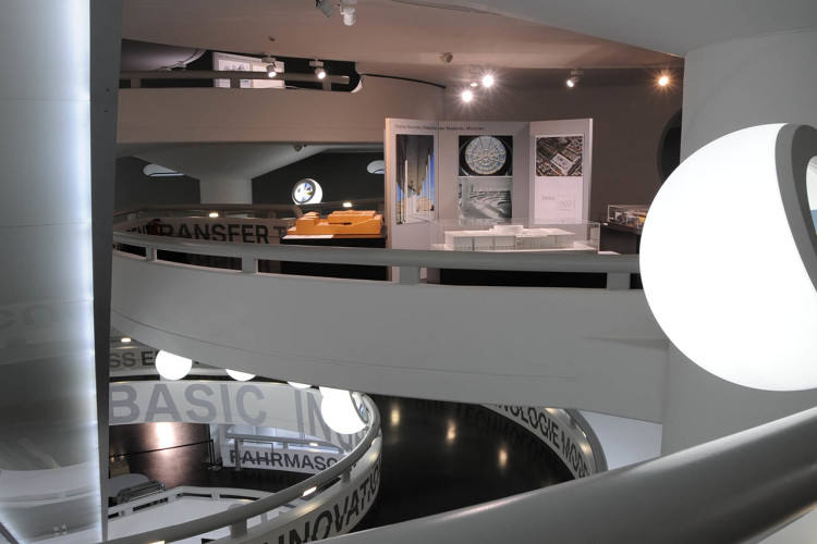 Exhibition of modern museum architecture at the BMW Museum